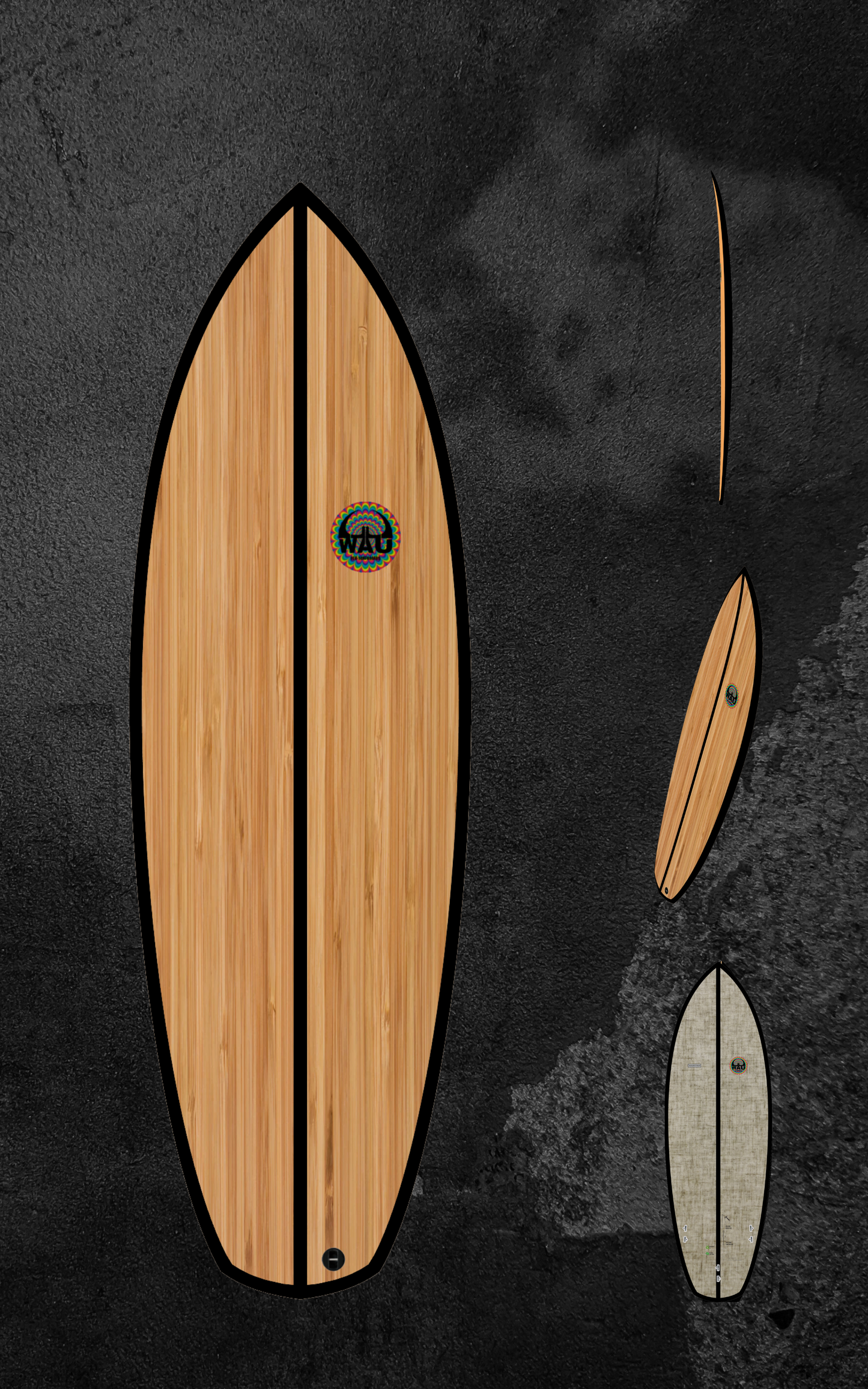 TOMBSTONE (Full Rotation) Eco River Surfboard  - Handmade in Germany