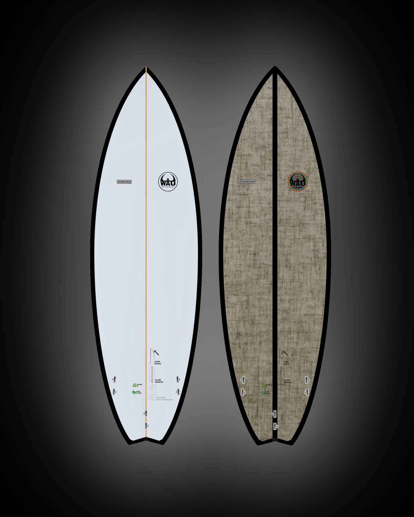 BORING B. Eco River Surfboard  - Handmade in Germany