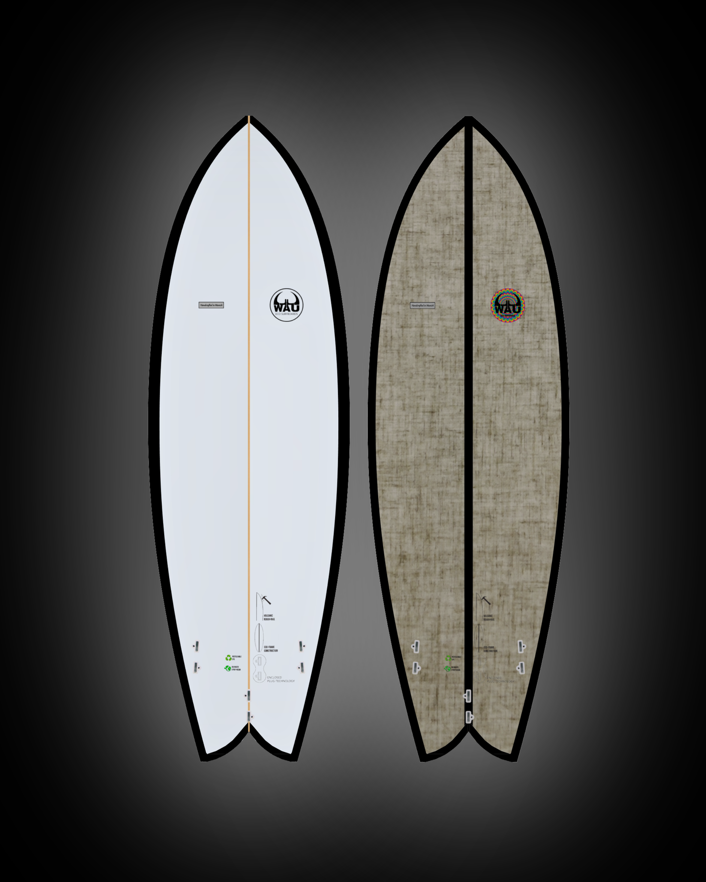 COZY FISH Eco River Surfboard  - Handmade in Germany