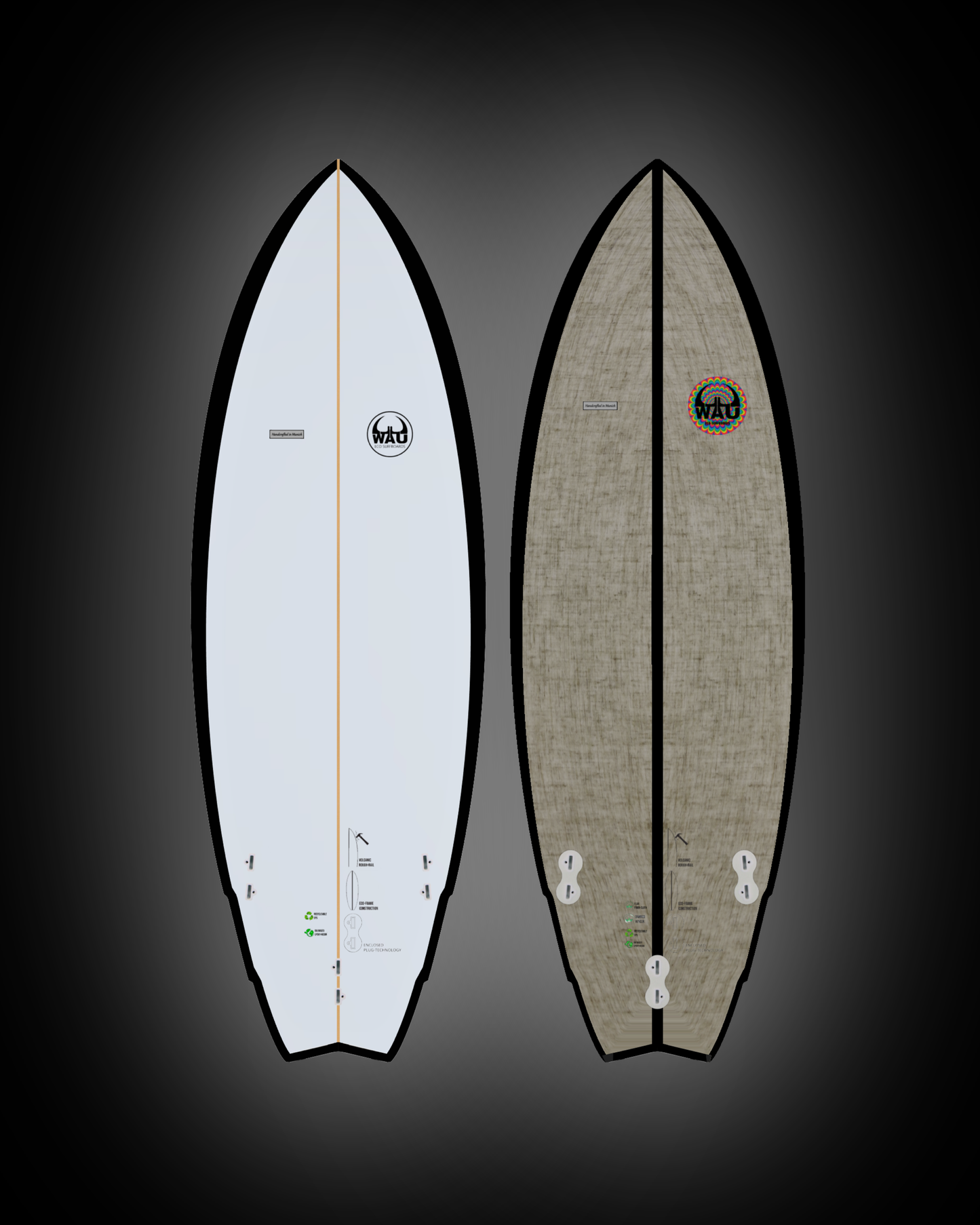 PAW Eco River Surfboard  - Handmade in Germany