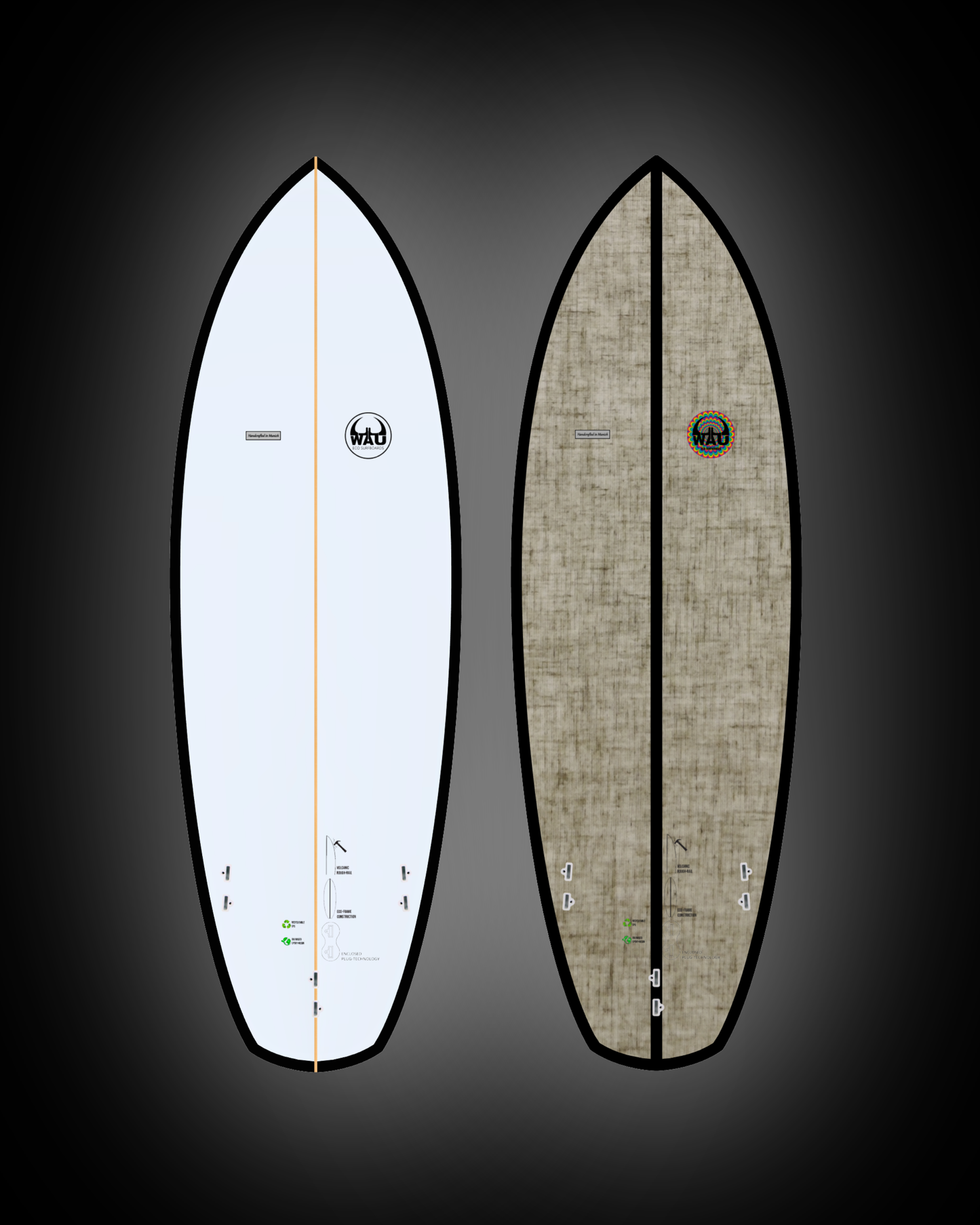 TOMBSTONE (Full Rotation) Eco River Surfboard  - Handmade in Germany