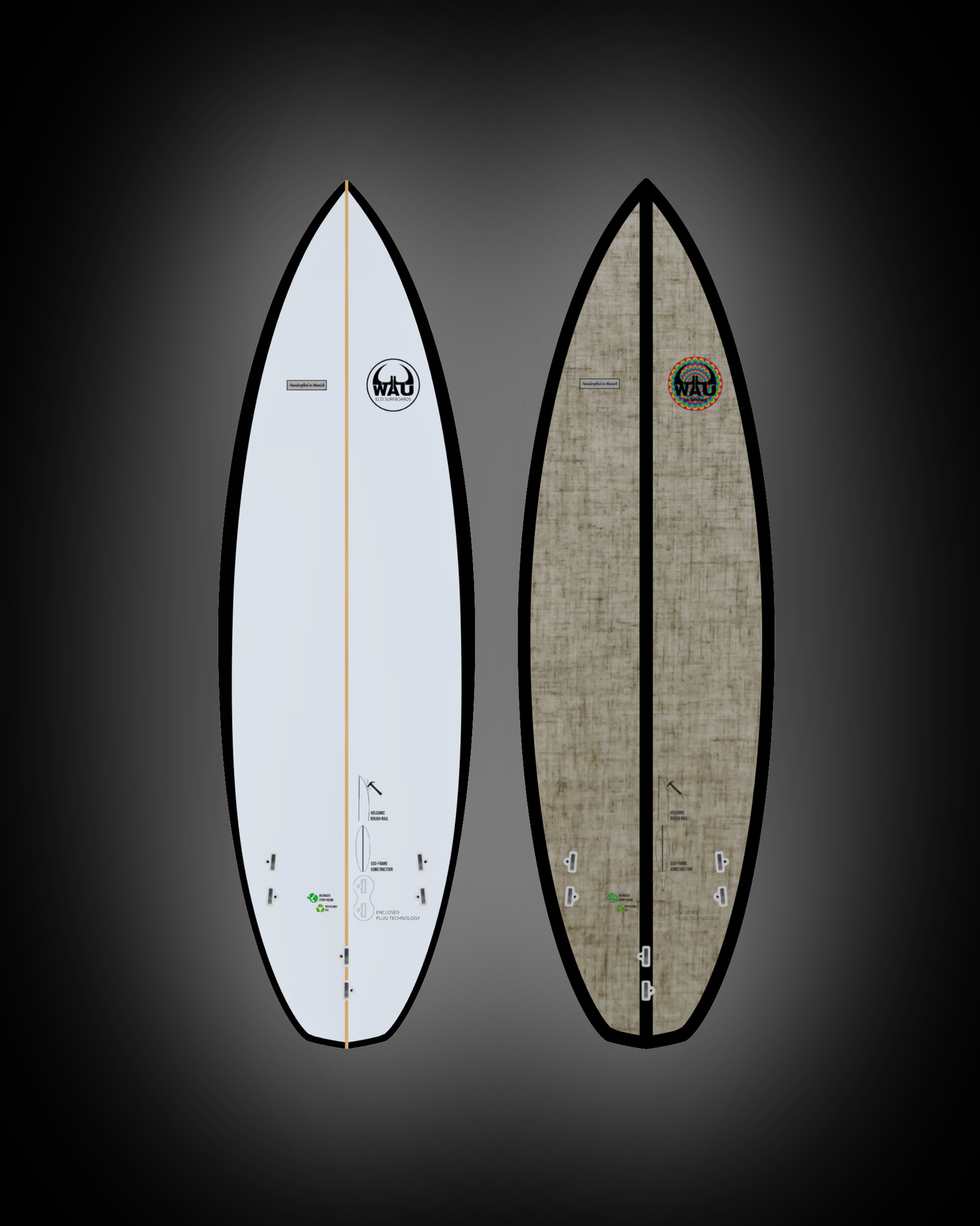 YOUNG GUN Eco River Surfboard  - Handmade in Germany